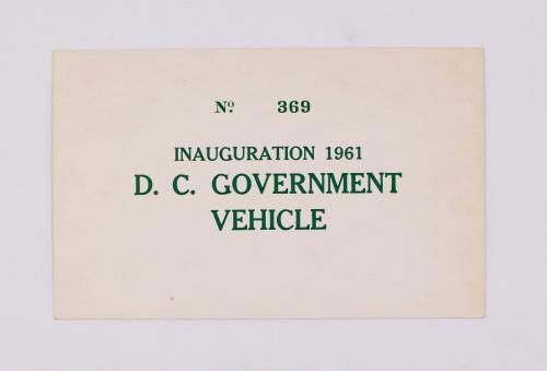 Inauguration Vehicle Pass