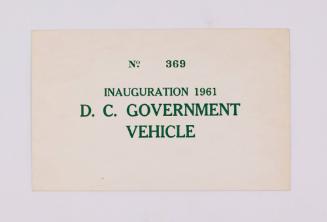 Inauguration Vehicle Pass