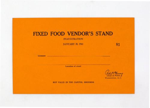 2 Fixed Food Vendor's Stand Pass