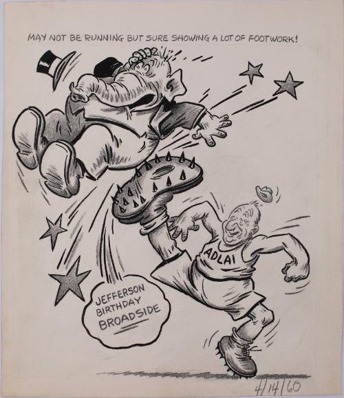 "May Not Be Running But Sure Showing A Lot Of Footwork!" Cartoon