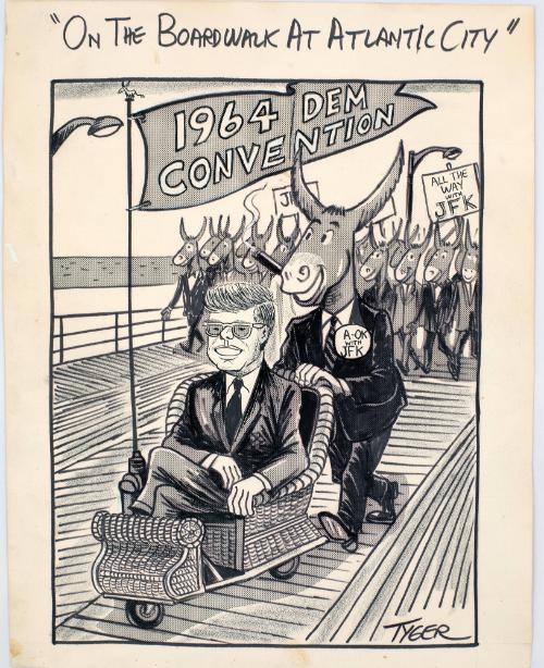 "ON THE BOARDWALK AT ATLANTIC CITY" Cartoon