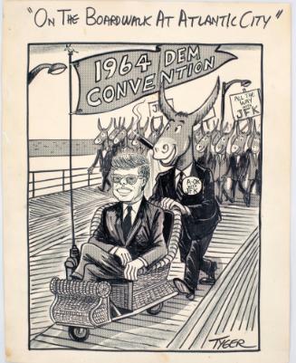 "ON THE BOARDWALK AT ATLANTIC CITY" Cartoon