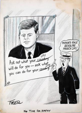 "NO TIME FOR APATHY" Cartoon