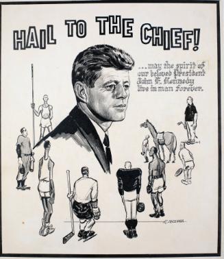 "...May the Spirit of Our Beloved President John F. Kennedy Live in Man Forever" Cartoon