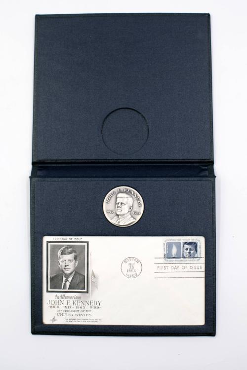 John F. Kennedy Commemorative Medal and First Day Cover
