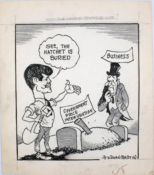 "With The Handle Sticking Out" Cartoon