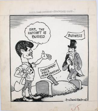 "With The Handle Sticking Out" Cartoon