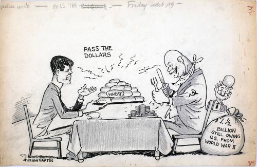 "Pass The Dollars" Cartoon