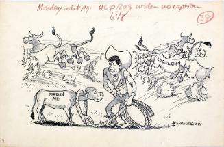 "Foreign Aid Cow" Cartoon