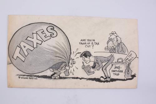 "Are You In Favor of a Tax Cut?" Cartoon