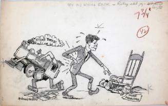"Off His Aching Back" Cartoon