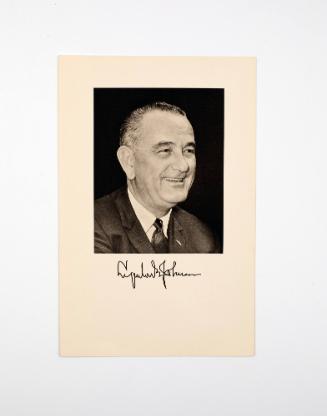 Invitation to the 1961 Presidential Inauguration: Print of Vice President Lyndon Johnson
