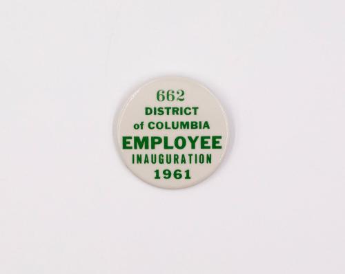 Employee Button for 1961 Presidential Inauguration