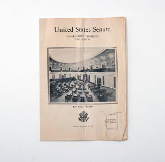 United States Senate Eight-Sixth Congress Program Guide