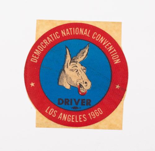 Driver Identification 1960 Democratic National Convention Sticker