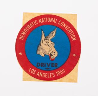 Driver Identification 1960 Democratic National Convention Sticker