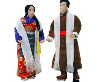 Bhutia Man and Woman Dolls