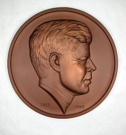 Relief of Right Profile of John F. Kennedy