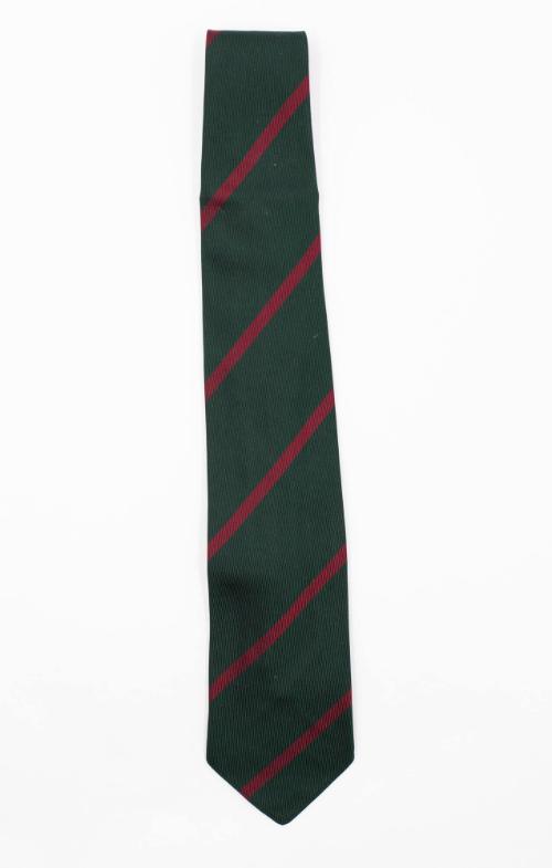 Green and Red Striped Necktie