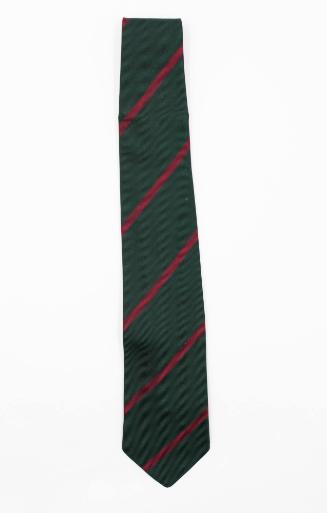 Green and Red Striped Necktie