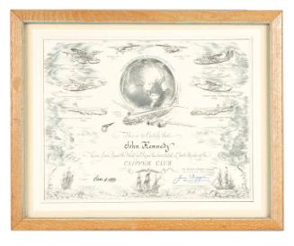 Pan American Clipper Club Membership Certificate