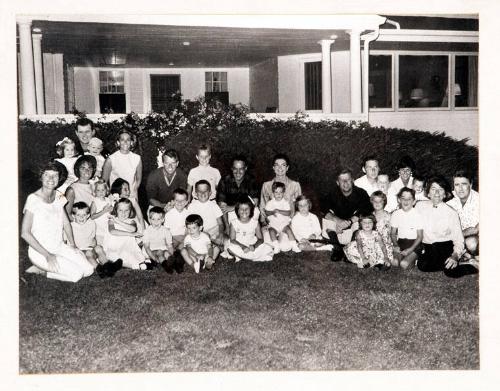 Montage Photograph of Kennedy Clan at Hyannis Port