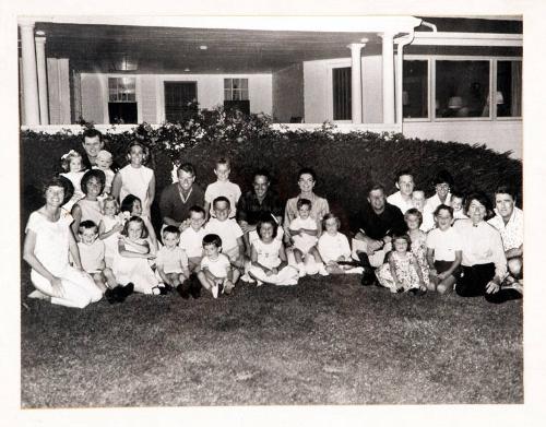 Montage Photograph of Kennedy Clan at Hyannisport