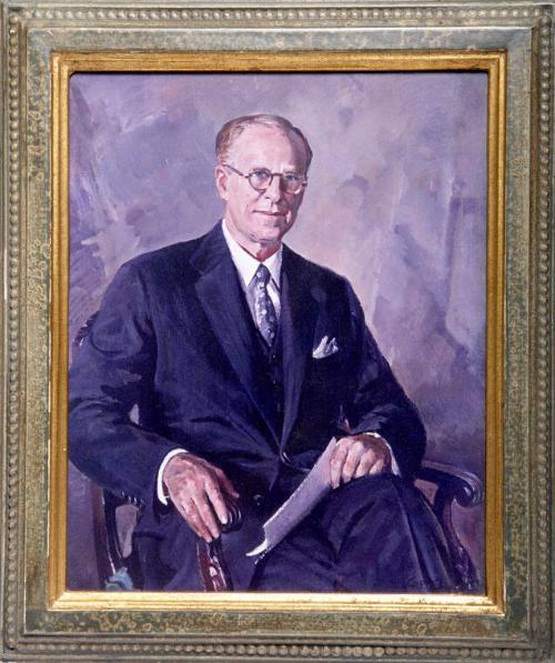 Print of a Watercolor Portrait of Joseph P. Kennedy