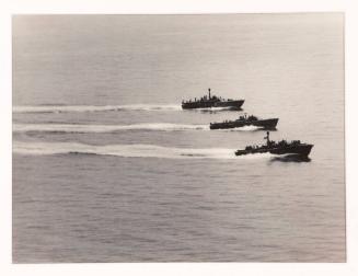 Photograph of PT Boats on Maneuvers