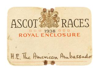 Joseph P. Kennedy's Badge for Ascot Races