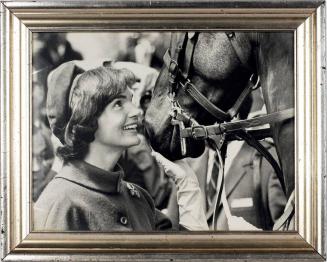Photograph of Jacqueline Kennedy with a Horse