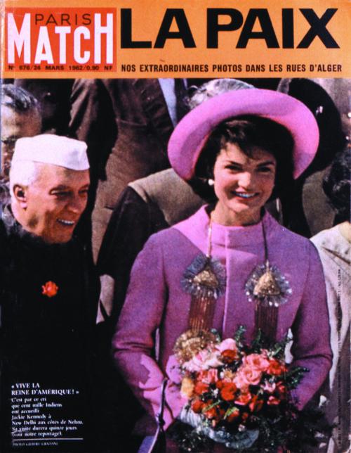 Magazine Cover featuring Jacqueline Kennedy and Prime Minister Nehru