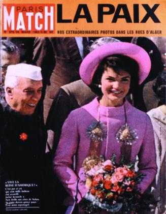 Magazine Cover featuring Jacqueline Kennedy and Prime Minister Nehru