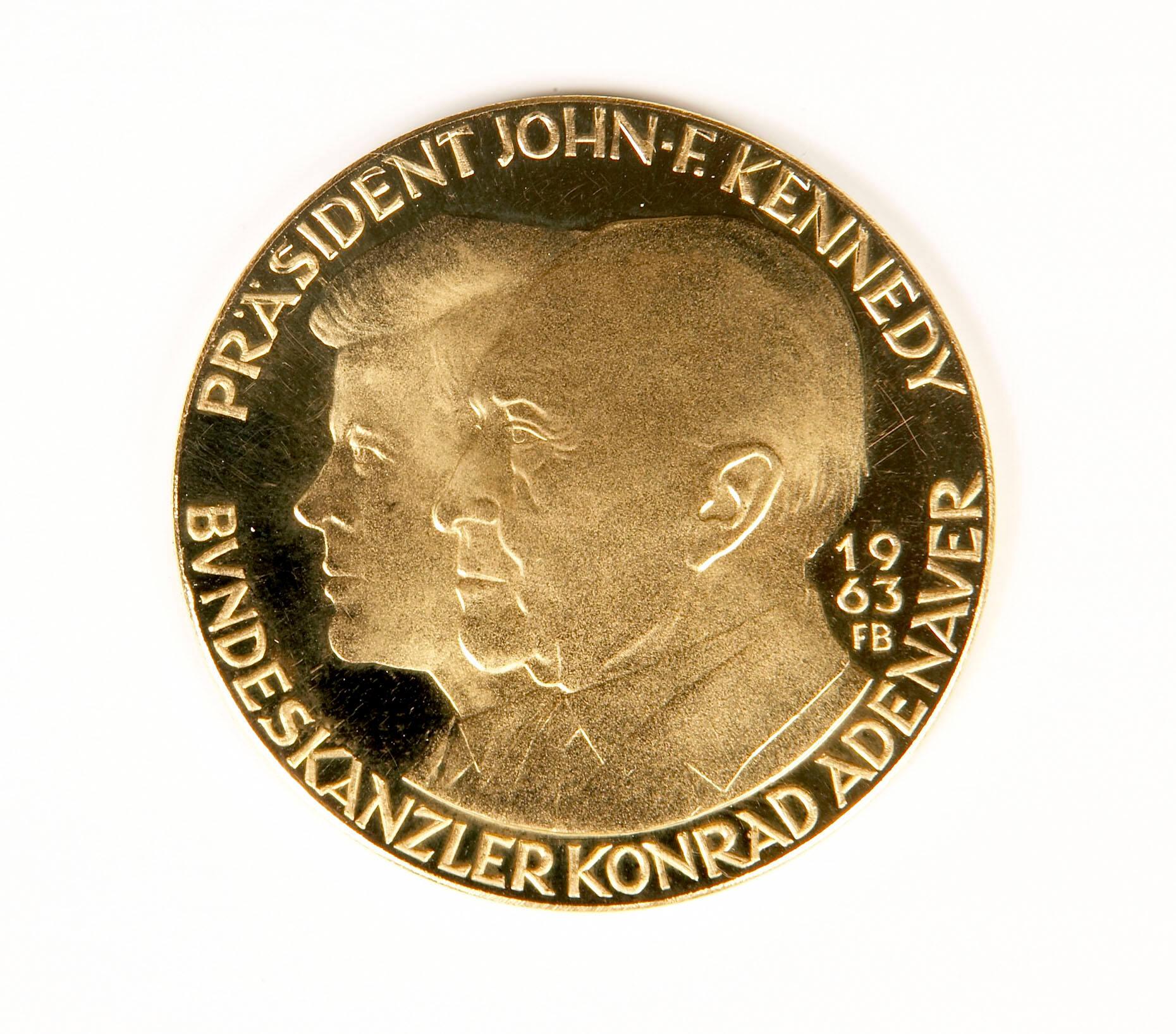John F Kennedy And Konrad Adenauer Medal All Artifacts The John F Kennedy Presidential