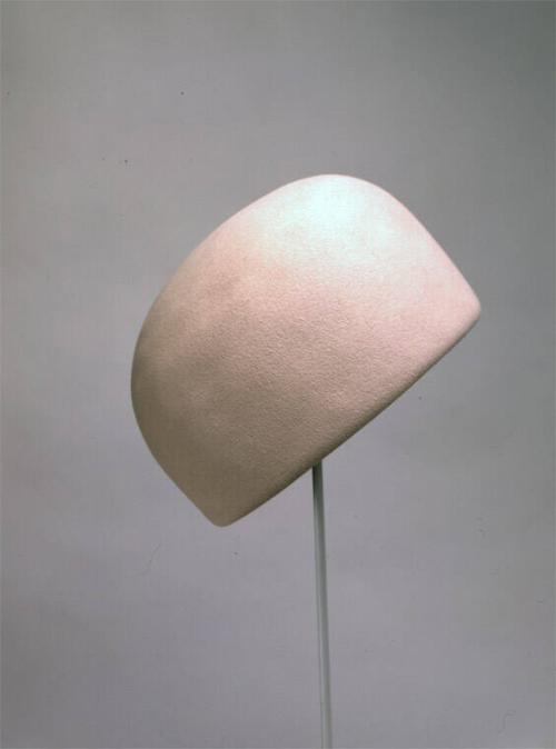 Beige Pillbox Hat