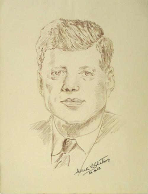 Sketch of John F. Kennedy