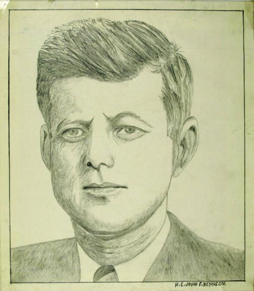 Sketch of John F. Kennedy