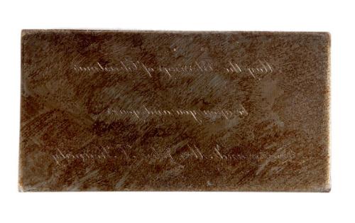 Engraver's plate for Senator and Mrs. Kennedy's Christmas Cards