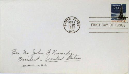 First Day Cover: Christmas 1963 U.S 5-cent Postage Stamp