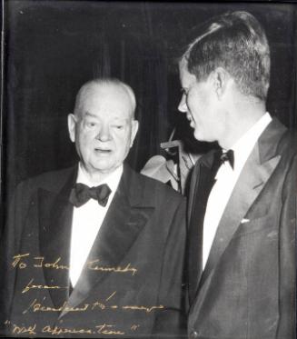 Photograph of John F. Kennedy with President Herbert Hoover