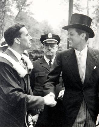 Photograph of Senator John F. Kennedy in Morning Suit and Top Hat