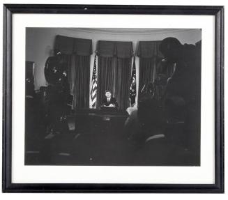 Photograph of President Kennedy Addressing Nation