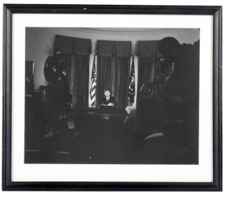 Photograph of President Kennedy Addressing Nation