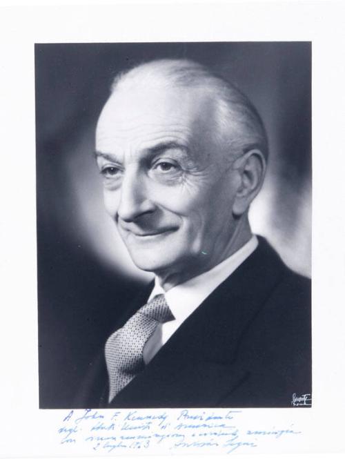 Photograph of President of Italy Antonio Segni