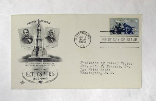 First Day Cover: 5-cent Battle of Gettysburg Centennial U.S Postage Stamp