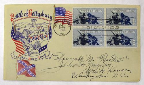 First Day Cover: 5-cent Battle of Gettysburg Centennial U.S Postage Stamp