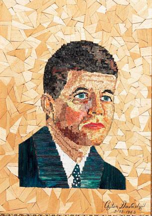 Mosaic Portrait of John F. Kennedy
