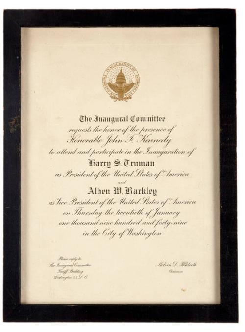 Invitation to the Inauguration of President Truman – All Artifacts ...