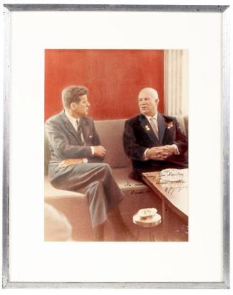 Photograph of President John F. Kennedy and Premier Nikita Khrushchev