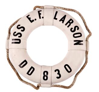 Life Preserver from U.S.S. Everett F. Larson